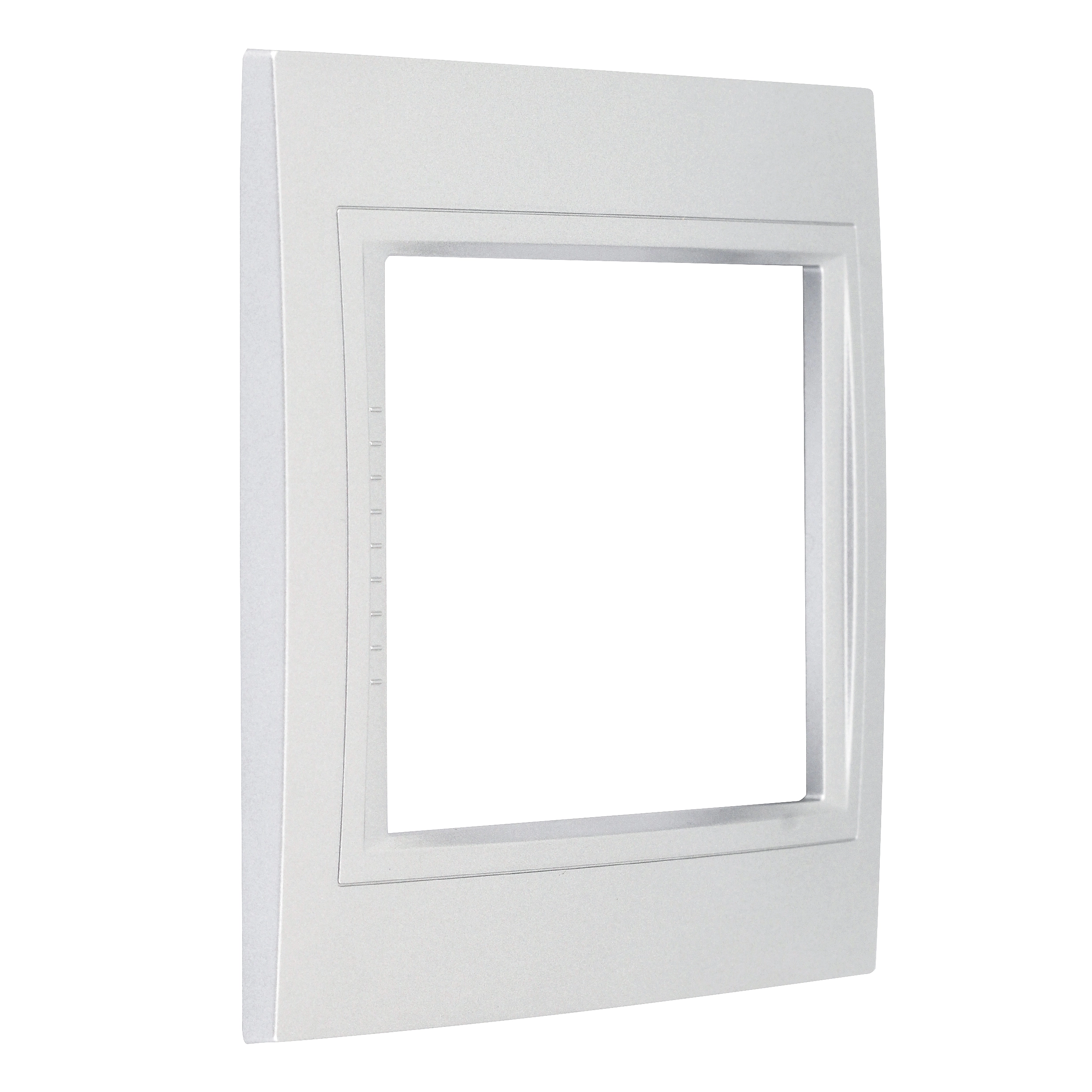 Placa 4X4 6 Módulos Serie Basic Aluminio Única Schneider