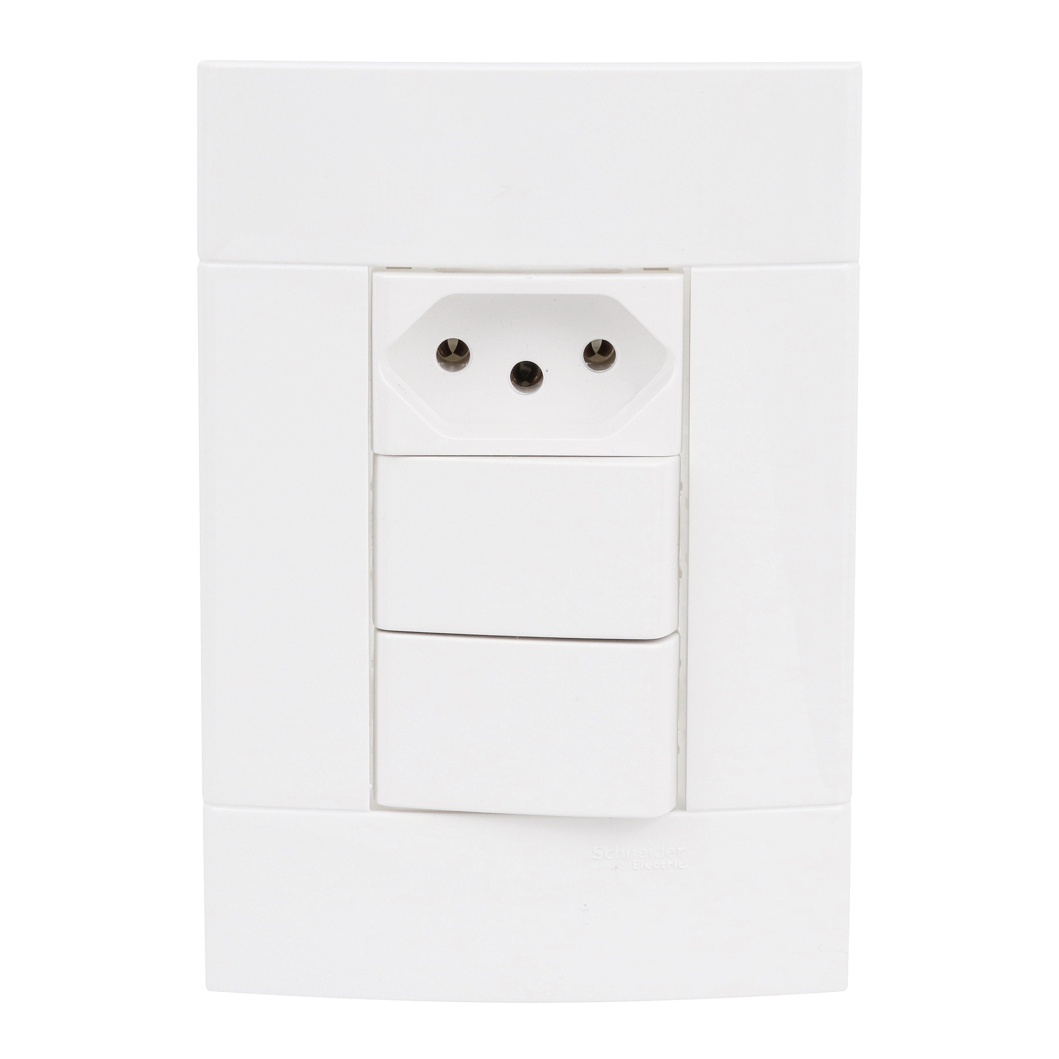 Conjunto 2 Interruptores Simples + Tomada 2P+T 10A Decor Schneider