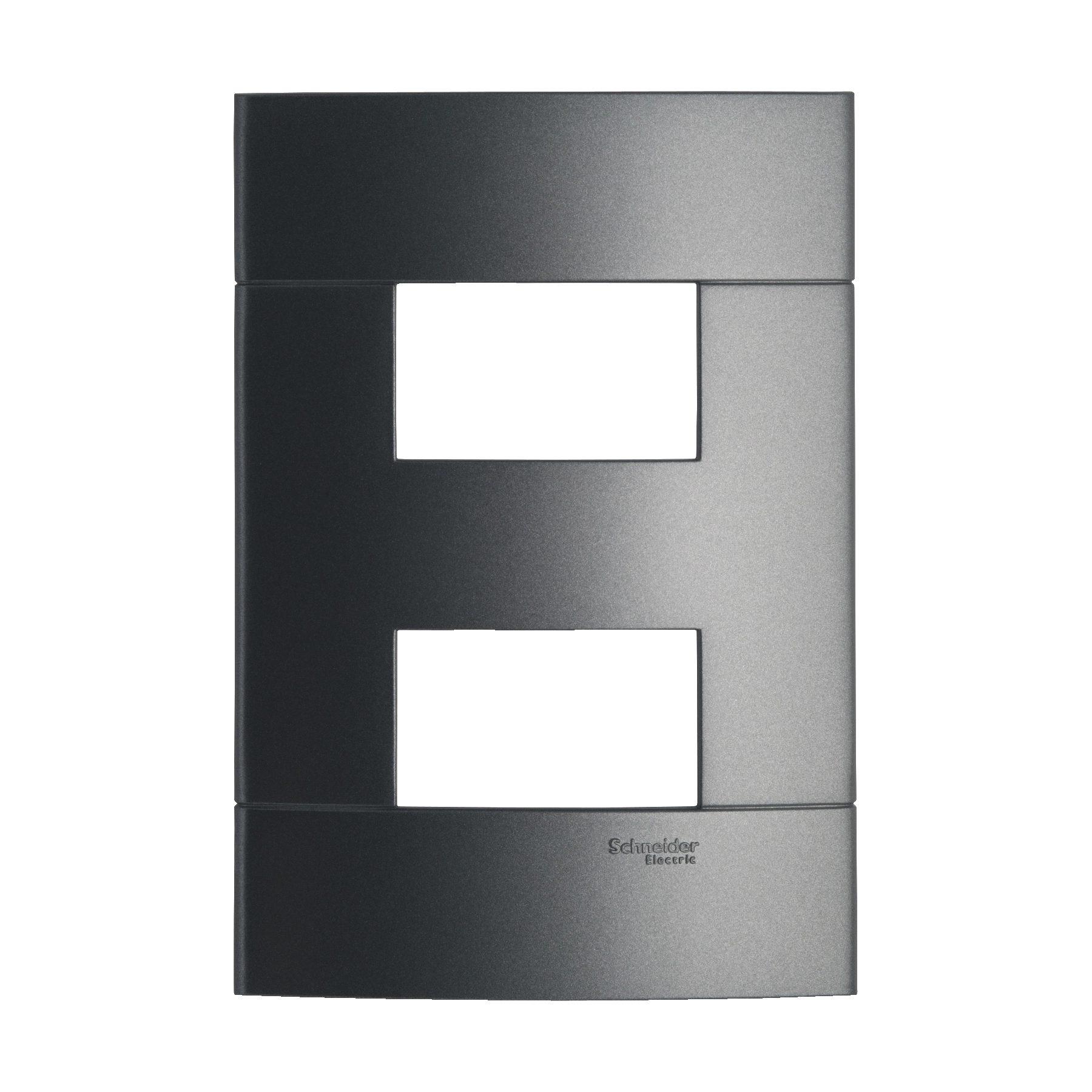 Placa 4X2 2 Módulos Separados Prata Fume Decor Schneider