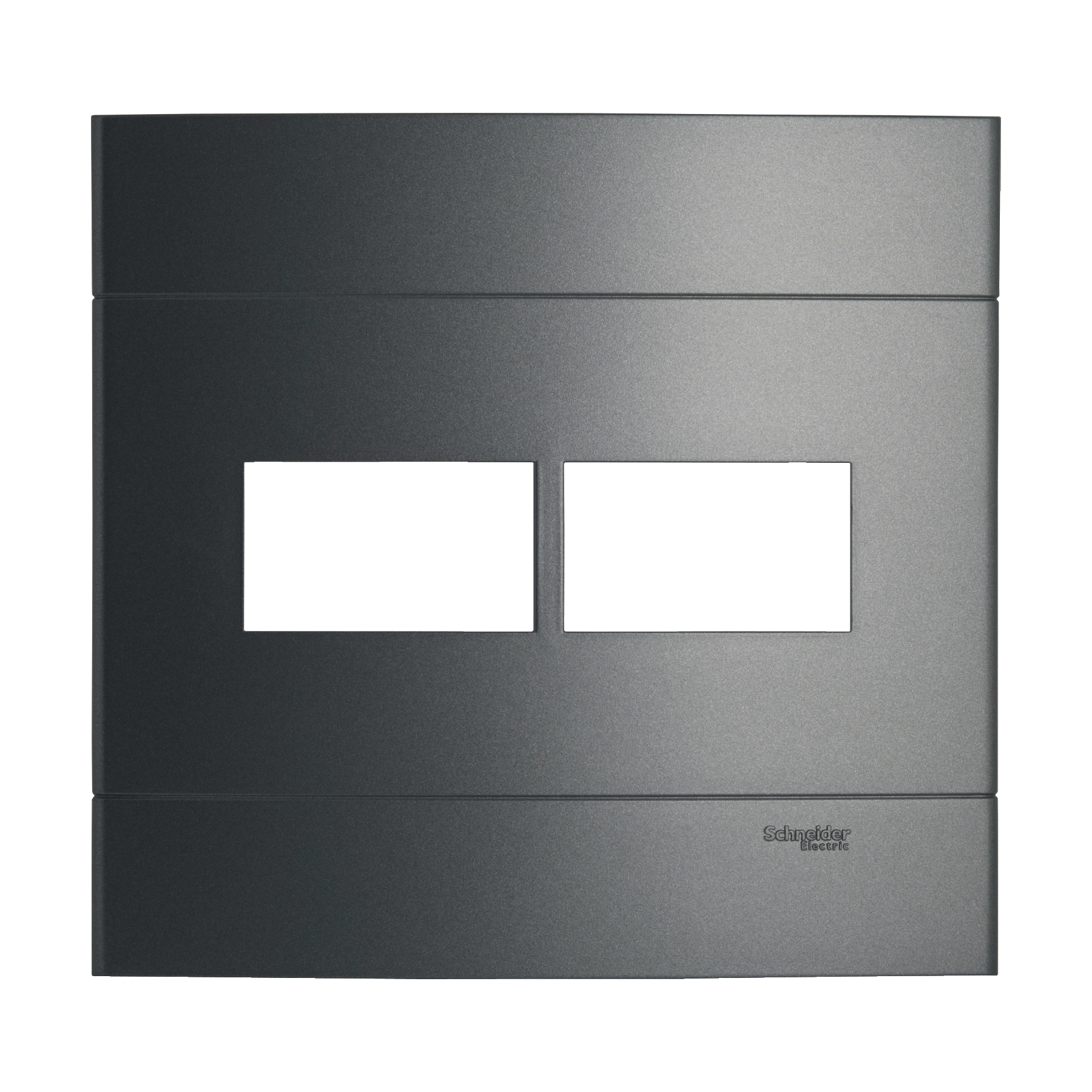 Placa 4X4 2 Módulos Separados Prata Fume Decor Schneider