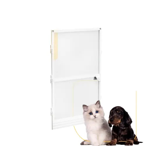 Mosquiteira Para Porta 080x2,10 Branca Com Tela Resistente À Pets