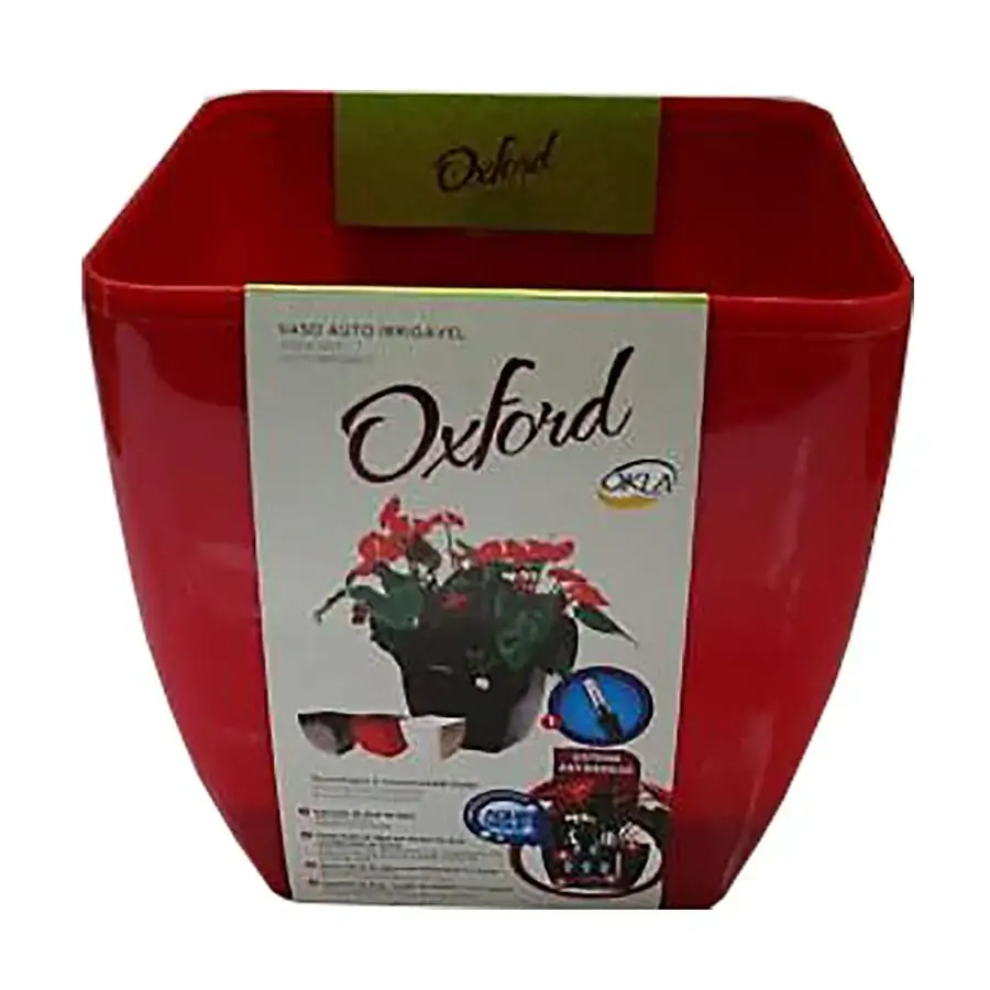 Vaso Oxford Vermelho 16 Quadrado