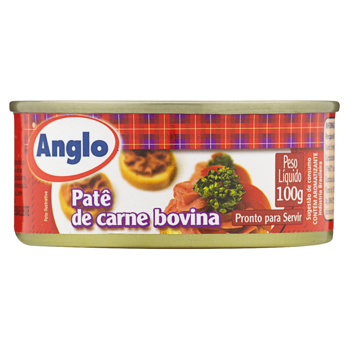 Patê Carne Bovina Anglo Lata 100g