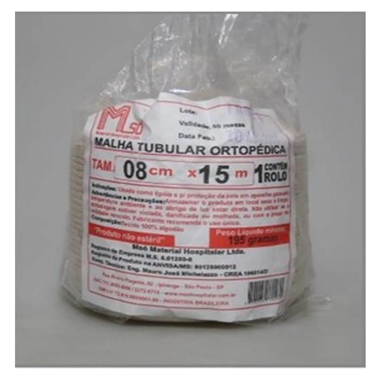 Malha Tubular 06cm X 15m Mso