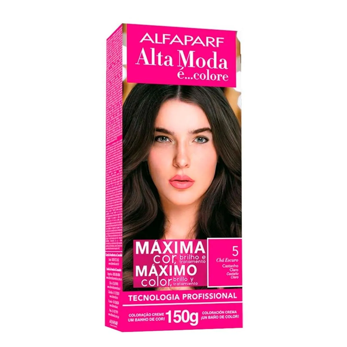 Kit Coloração Creme 5 Castanho Claro Alfaparf Alta Moda É...