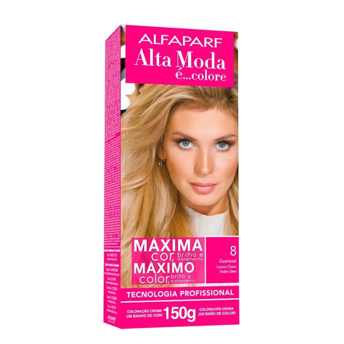 Tintura Alta Moda Alfaparf 8 150g Louro Claro