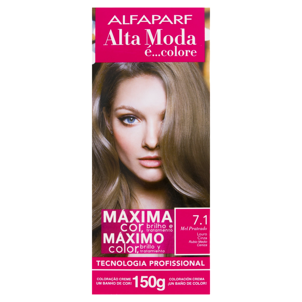 Kit Coloração Creme 7.1 Mel Prateado Alfaparf Alta Moda É...