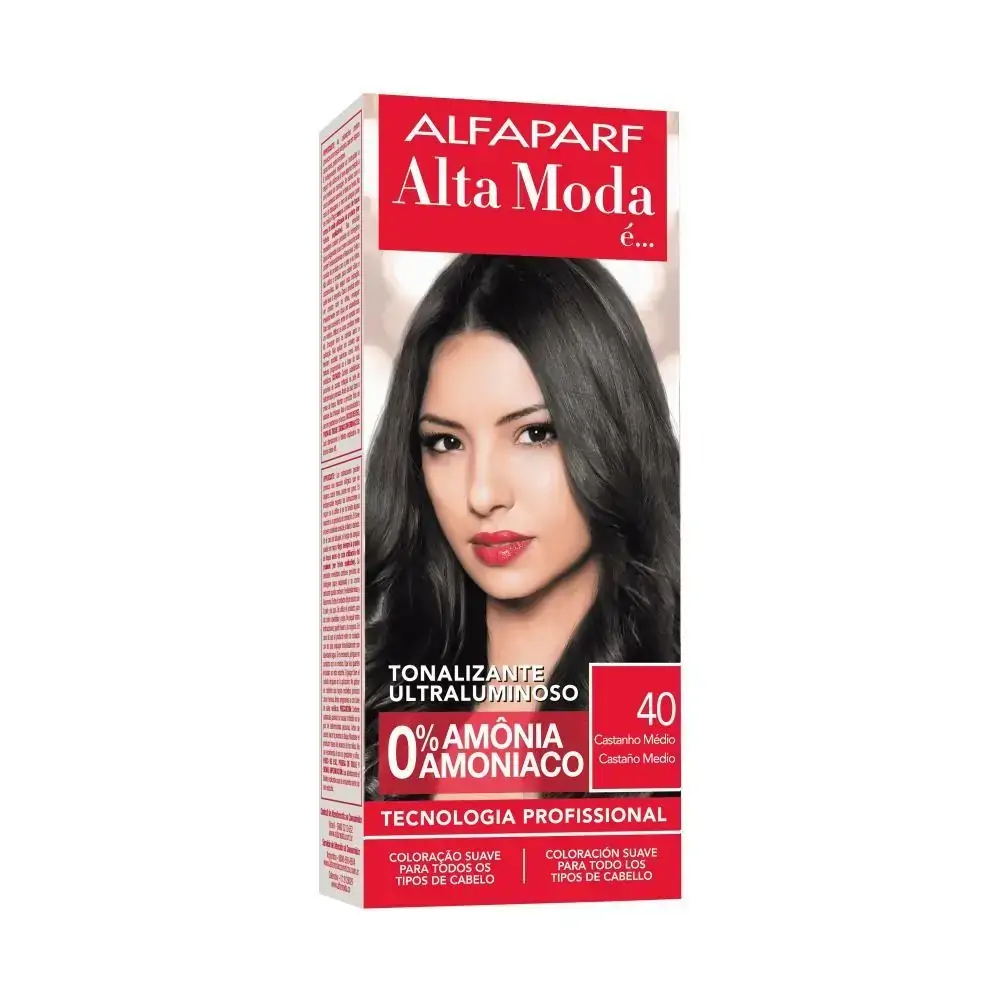 Tonalizante Alta Moda 40 Castanho Médio Alfaparf 120G
