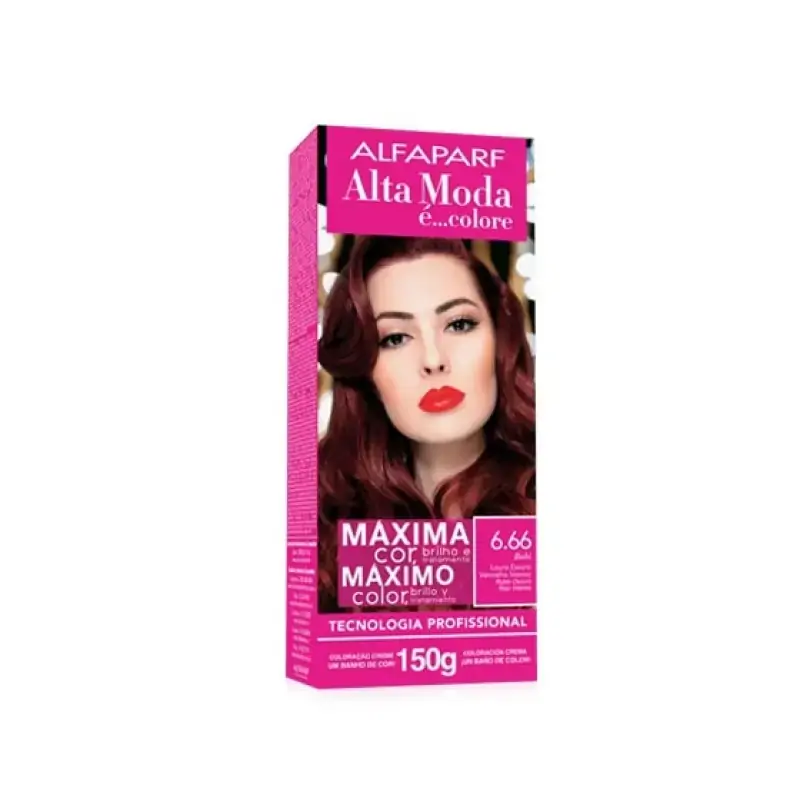 Coloracao Individual Permanente Alta Moda 6.66 Rubi Oleo De Argan 150g