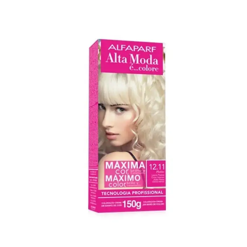 Coloracao Individual Permanente Alta Moda 12.11 Louro Platina Oleo De Argan 150g
