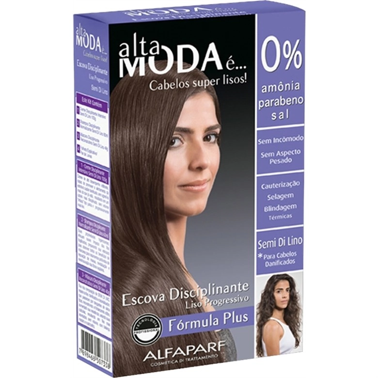 Escova Para Cabelo Disciplinante Alta Moda Semi Di Lino Unit