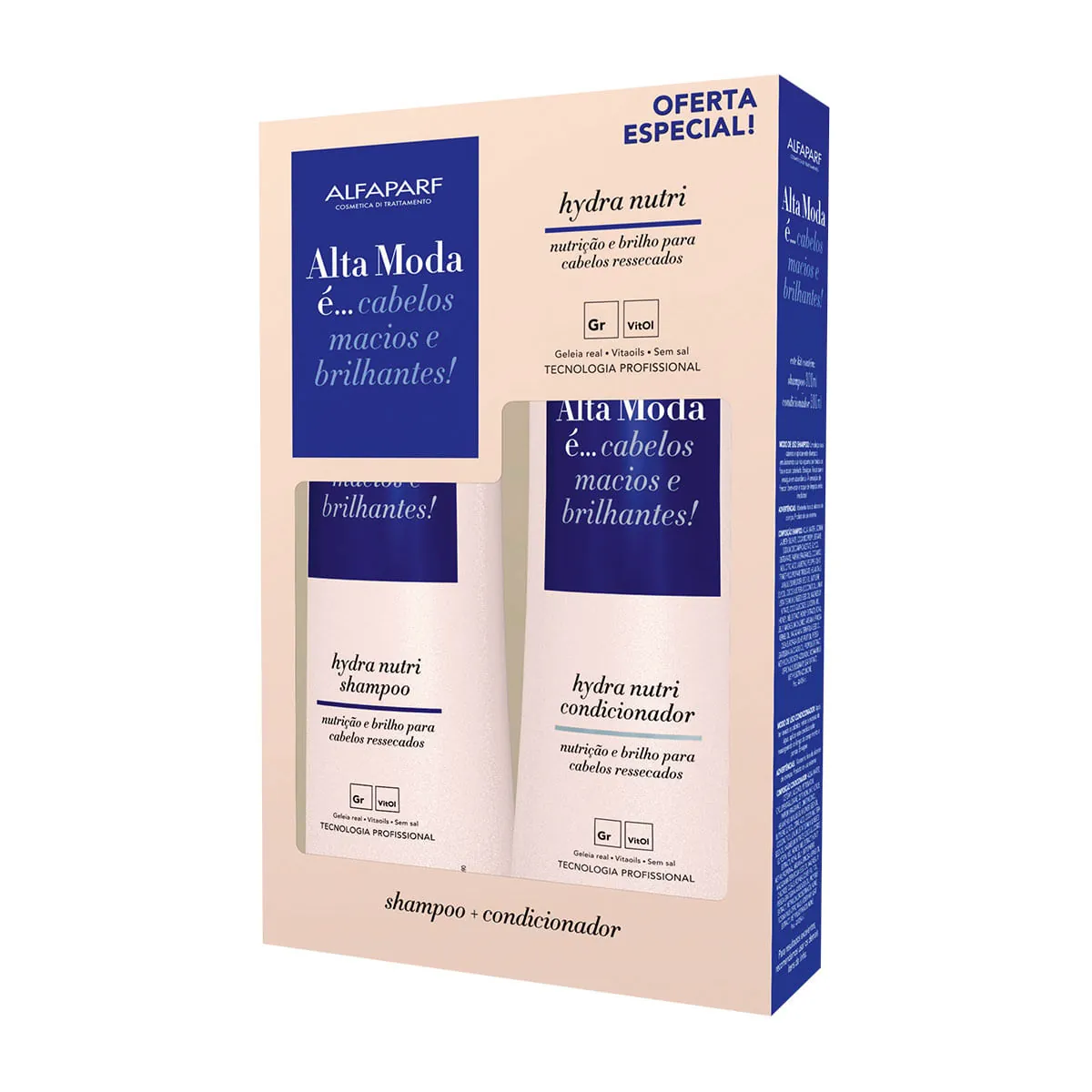 Kit Shampoo Condicionador Alfaparf Alta Moda é Hydra Nutri 300ml Cada