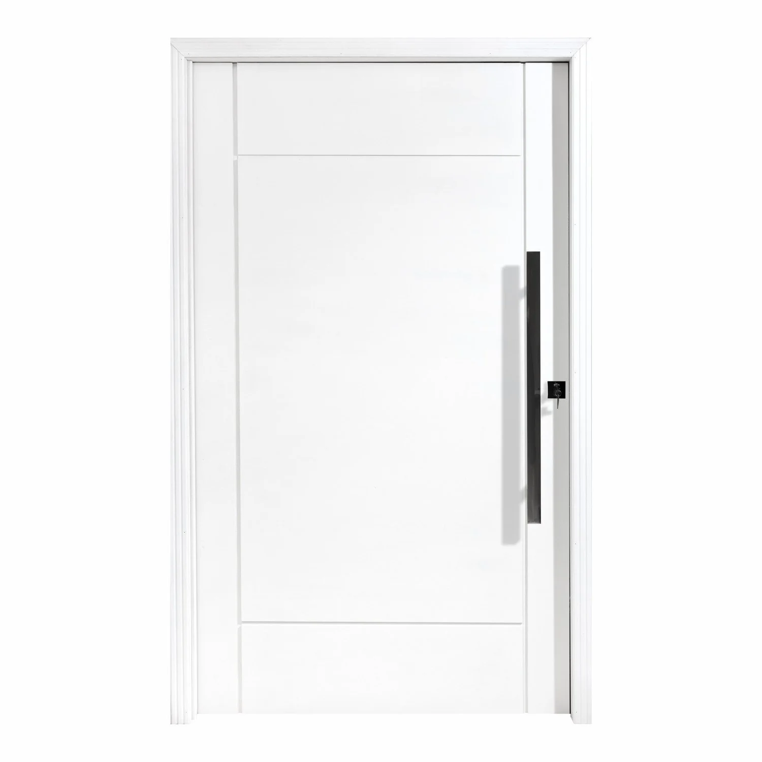 Kit Porta Pivotante Maciça De Eucalipto 214x127x14cm Pm95 Clean Cruzeiro Portas Branco