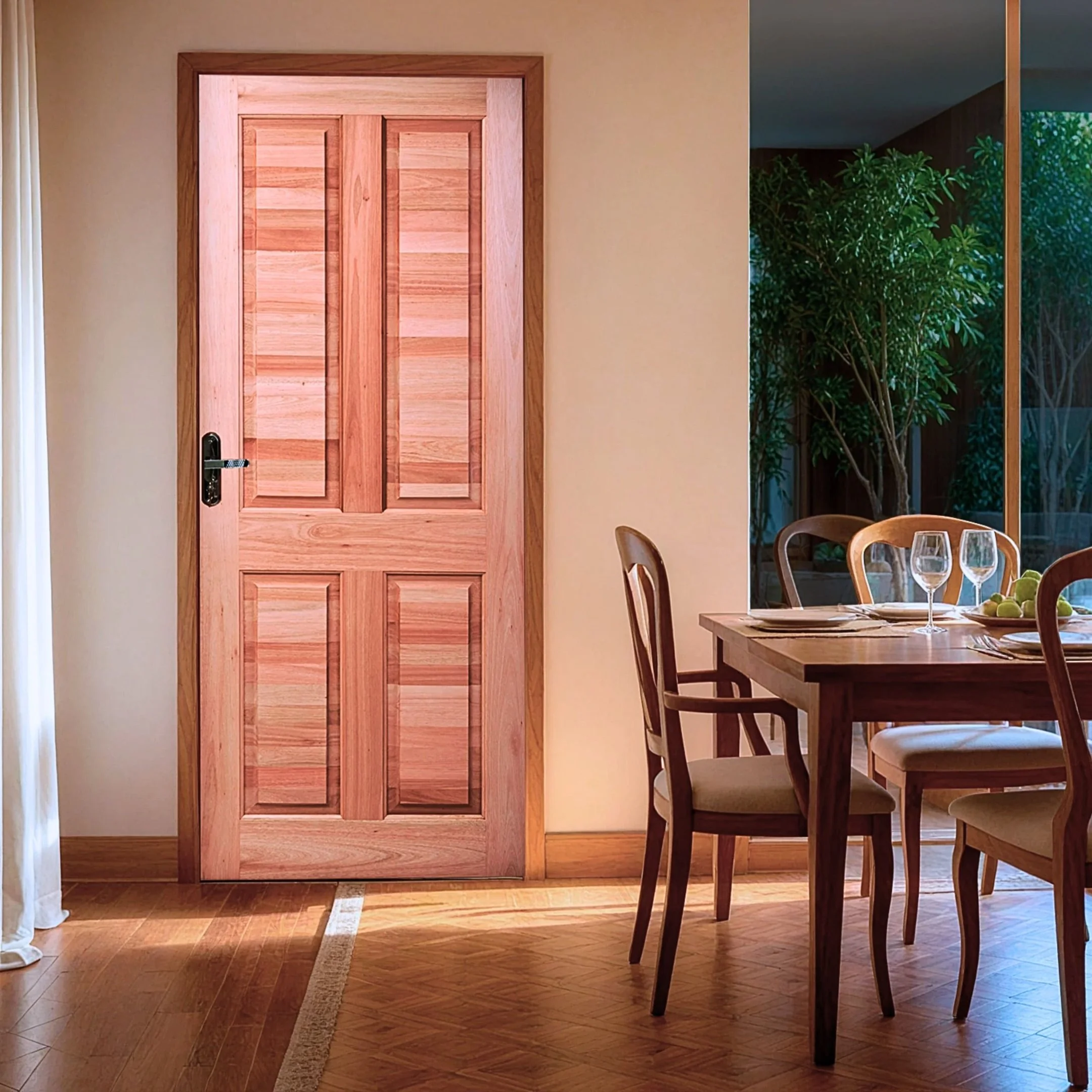 Folha De Porta Maciça 210x62cm Eucalipto Pm44 Hagá Cruzeiro Portas Natural