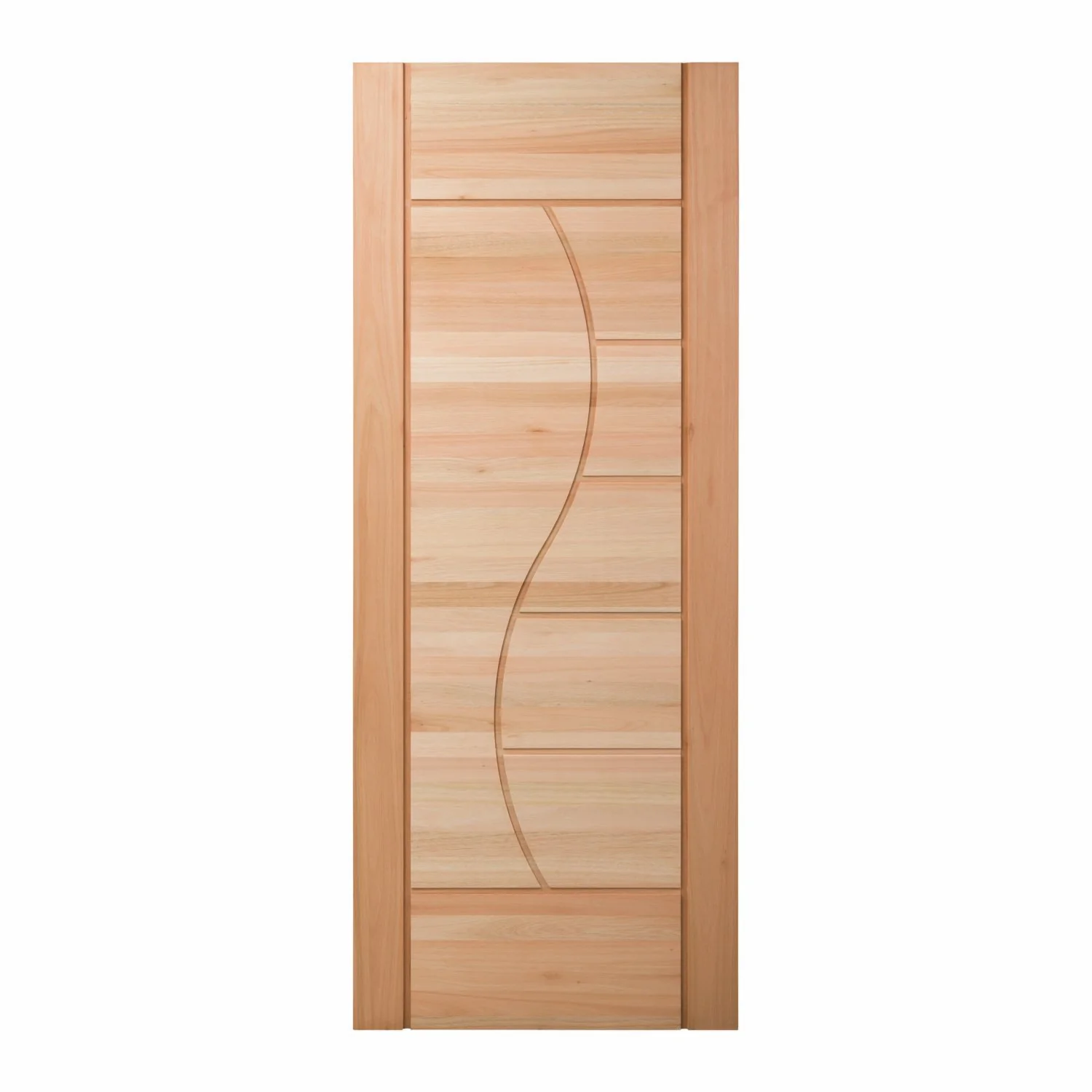 Folha De Porta Maciça Em Eucalipto Acabamento Natural 210x60cm Pm89 Evidende Cruzeiro Portas Natural