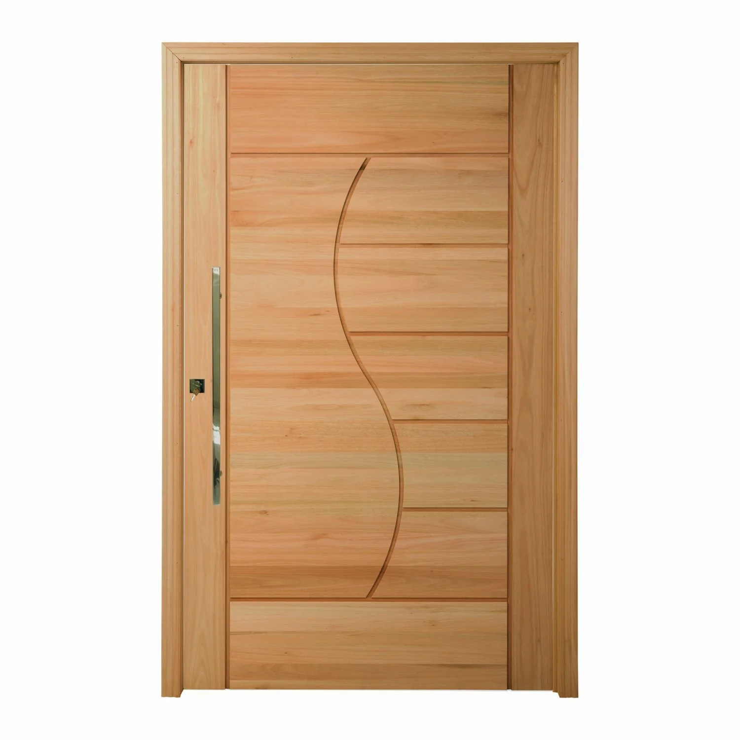 Kit Porta Pivotante Maciça De Eucalipto 214x107x14cm Pm89 Evidence Cruzeiro Portas Natural