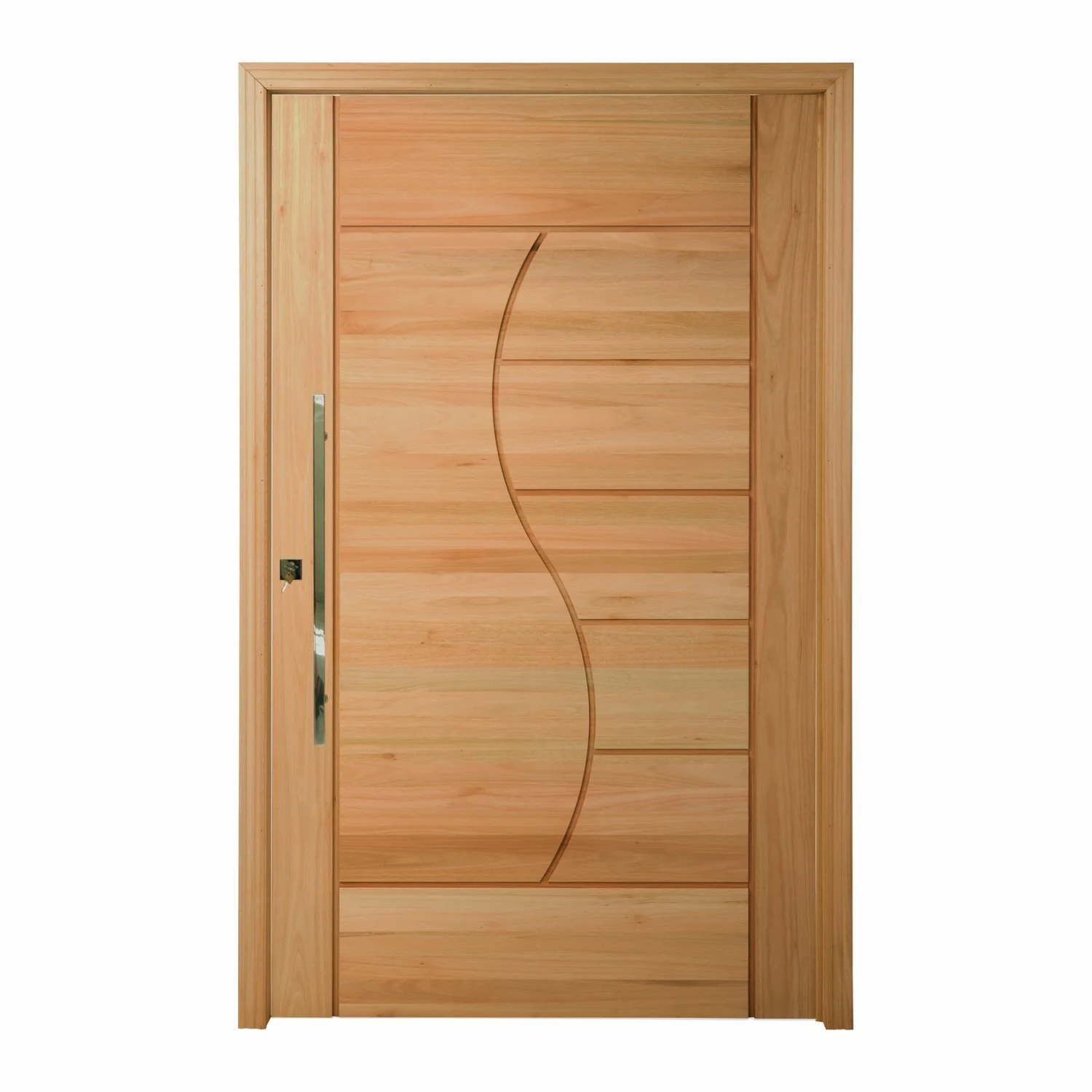 Kit Porta Pivotante Maciça De Eucalipto 214x109x14cm Pm89 Evidence Cruzeiro Portas Natural