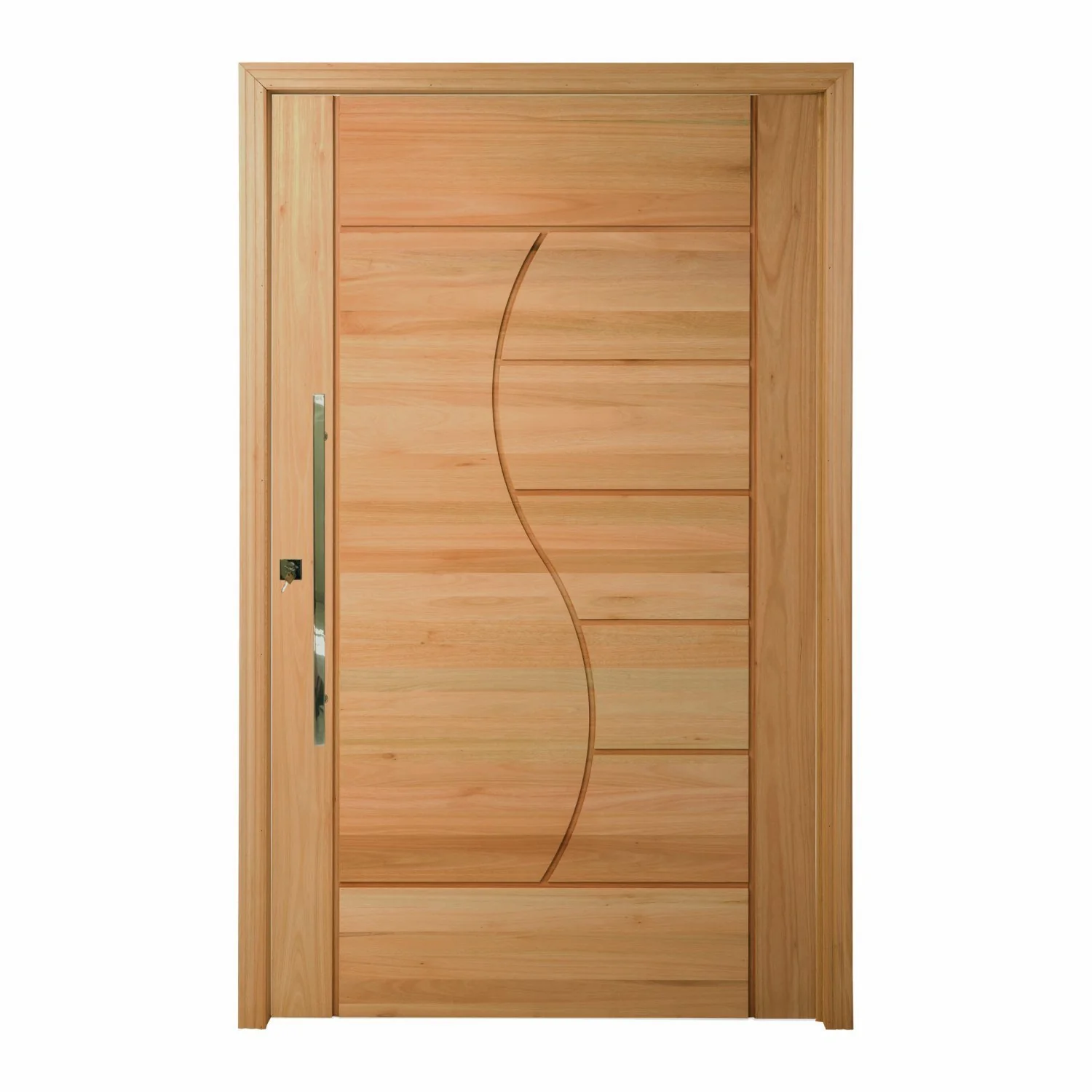 Kit Porta Pivotante Maciça De Eucalipto 214x127x14cm Pm89 Evidence Cruzeiro Portas Natural