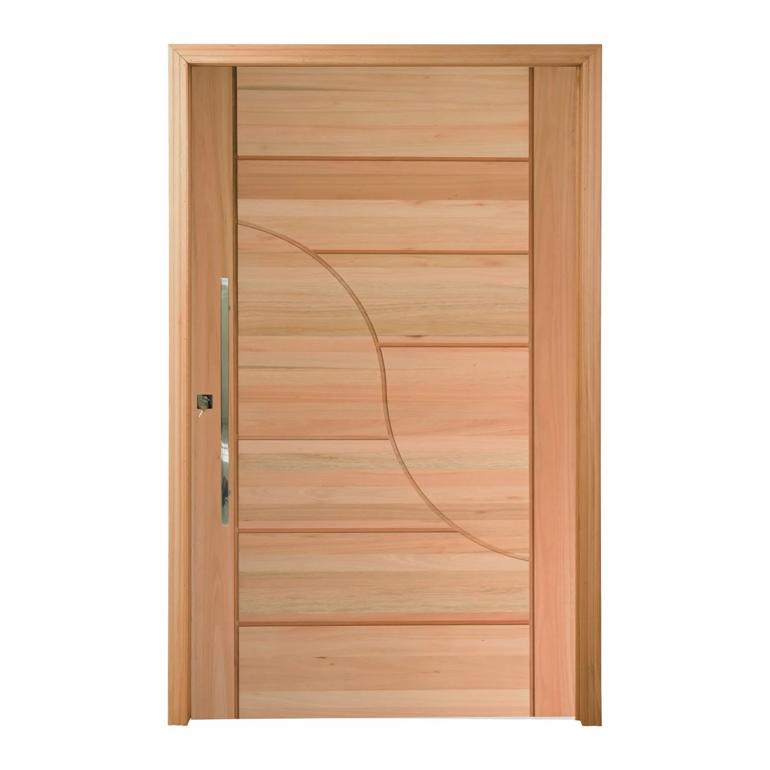 Kit Porta Pivotante Maciça De Eucalipto 214x109x14cm Pm91 Sublime Cruzeiro Portas Natural