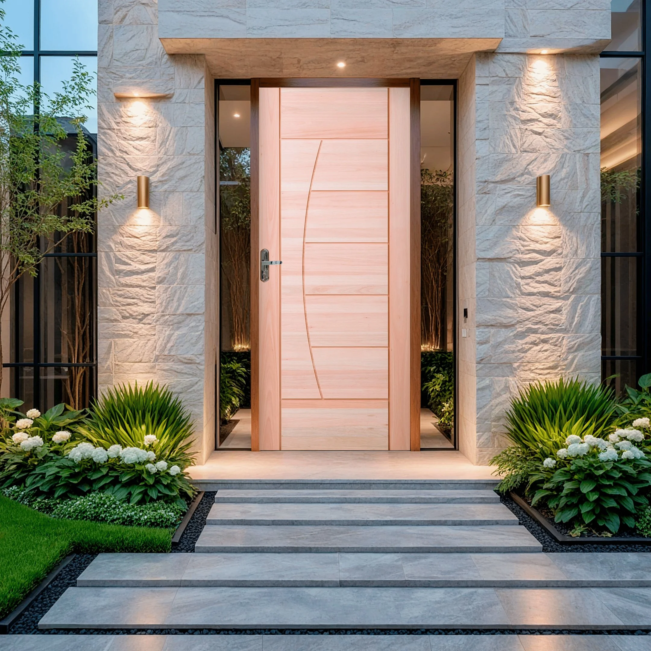Folha De Porta Maciça Em Eucalipto Acabamento Natural 210x120cm Pm93 Seleta Cruzeiro Portas Natural