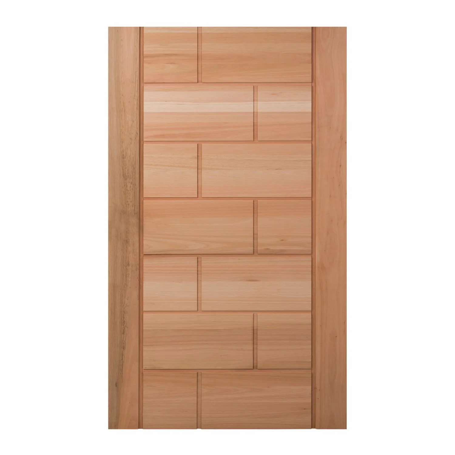 Folha De Porta Maciça Em Eucalipto Acabamento Natural 210x120cm Pm94 Talismã Cruzeiro Portas Natural