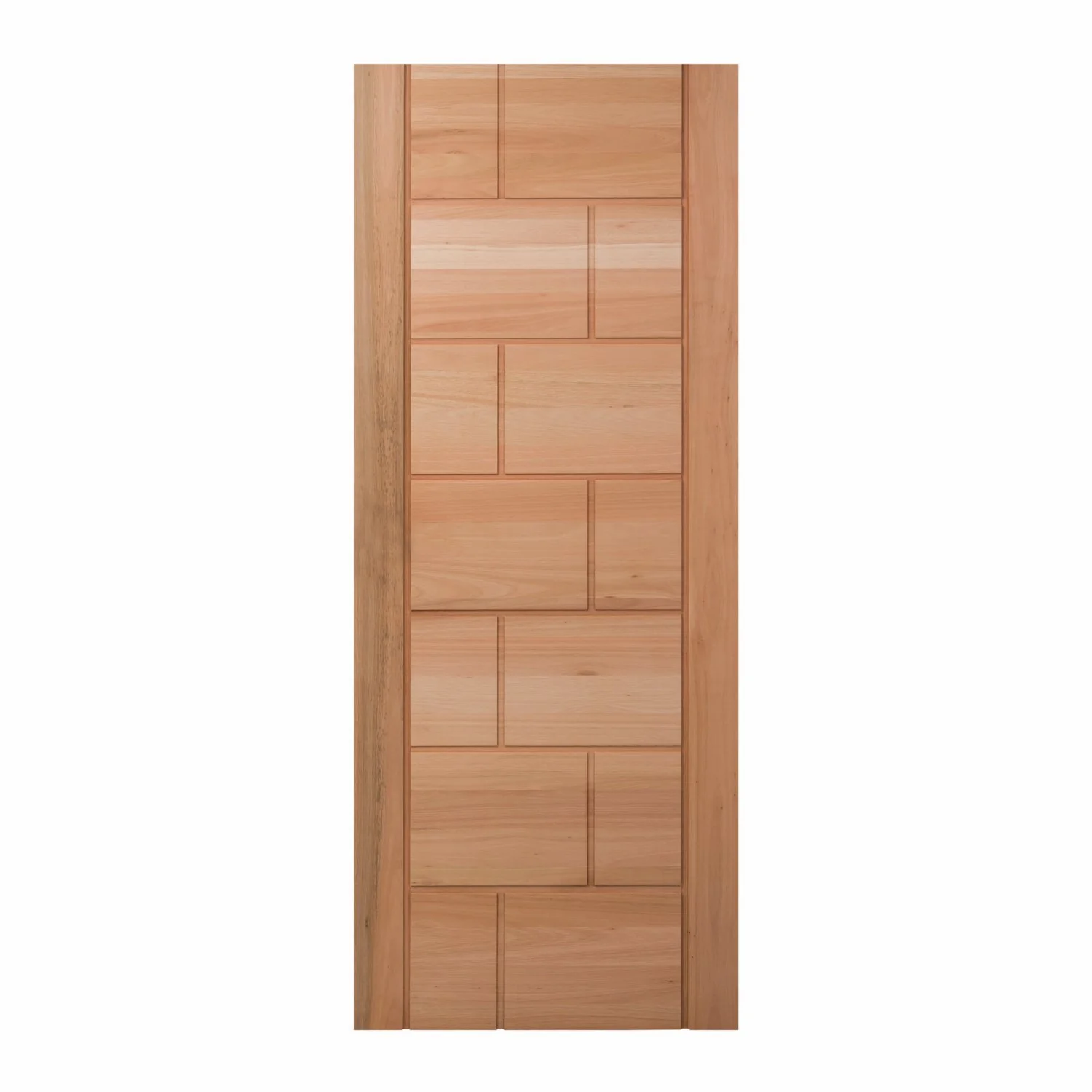 Folha De Porta Maciça Em Eucalipto Acabamento Natural 210x60cm Pm94 Talismã Cruzeiro Portas Natural