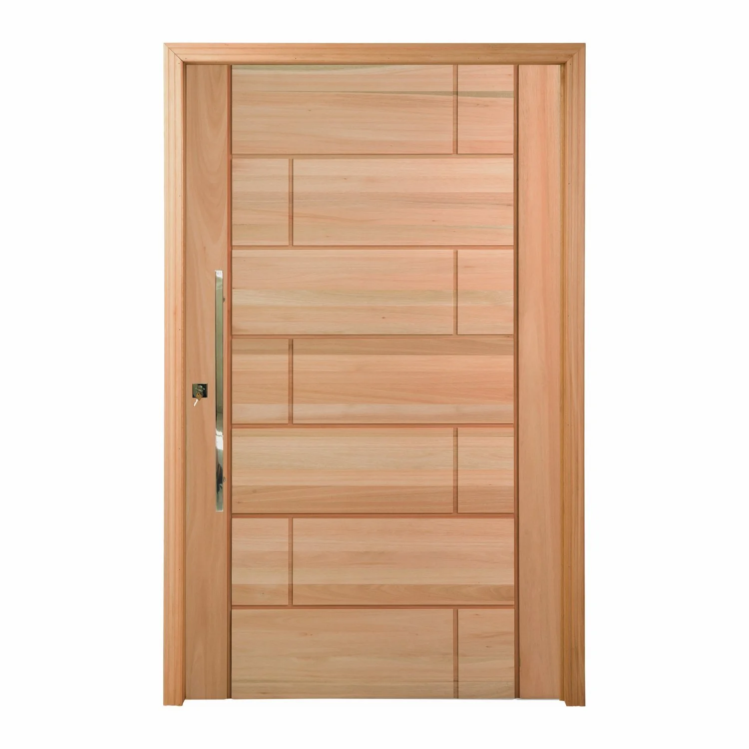 Kit Porta Pivotante Maciça De Eucalipto 214x109x14cm Pm94 Talismã Cruzeiro Portas Natural
