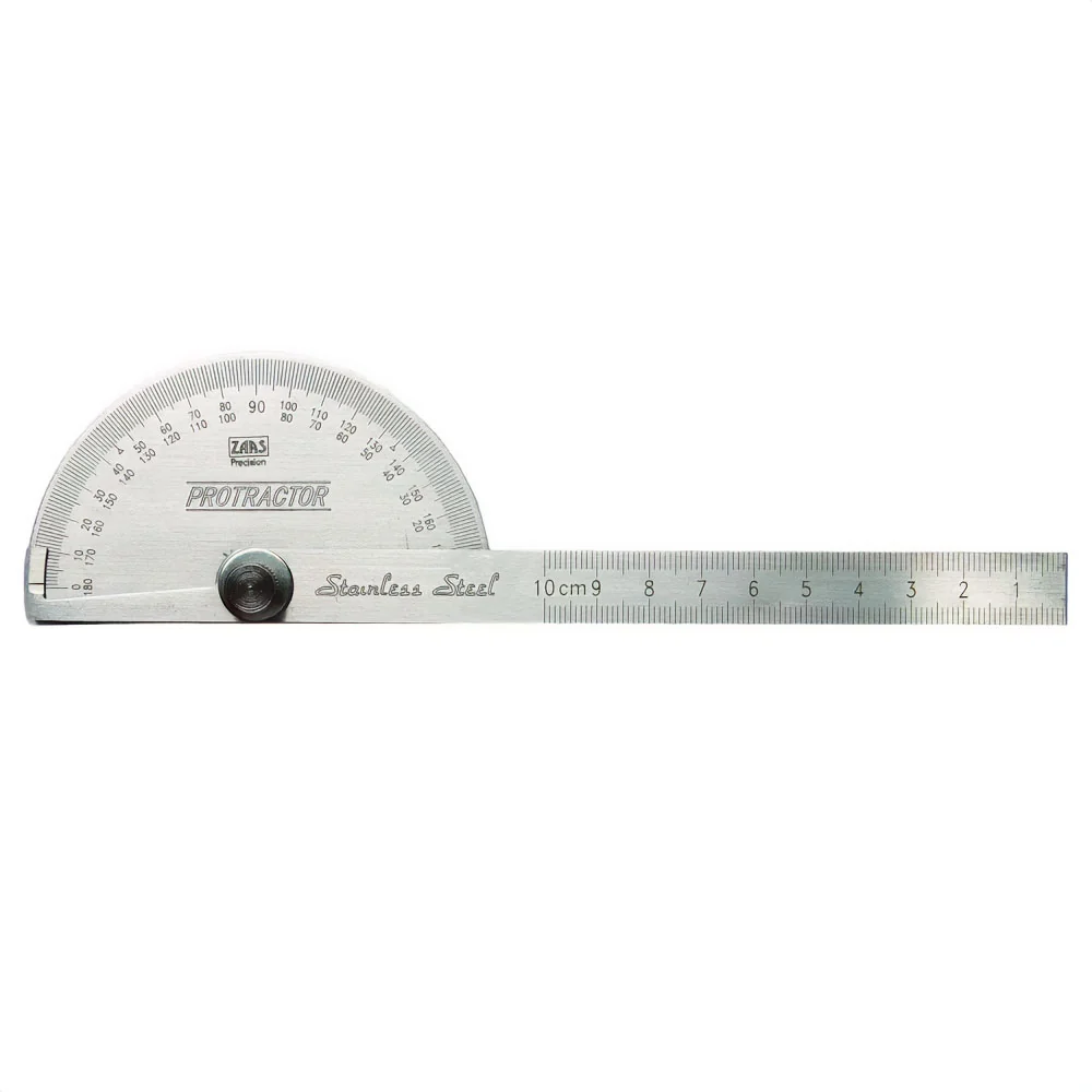 Transferidor De Grau 180º Escala 100 Mm Zaas 33,0001