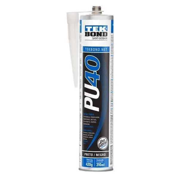 Adesivo Pu40 Preto Cartucho 310ml