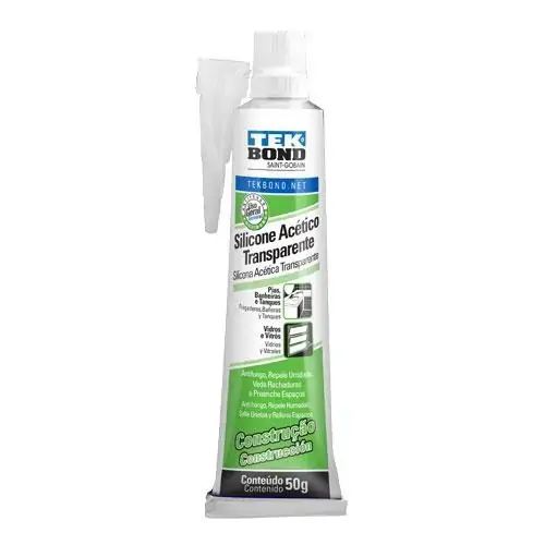 SILICONE ACÉTICO TRANSPARENTE CONSTRUÇÃO 50G TEKBOND