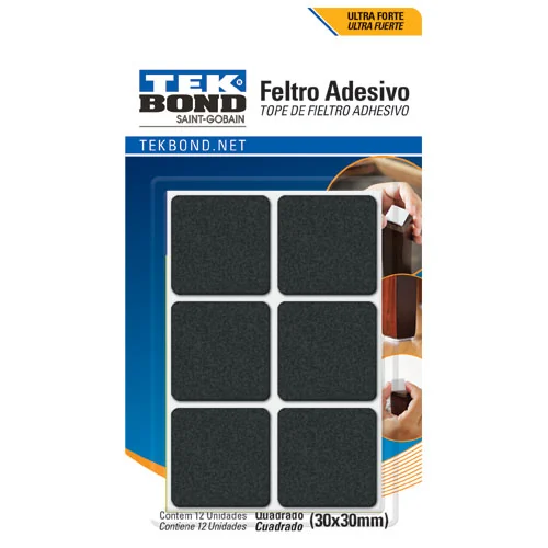 Feltro Quadrado 30mm Kimarc 12un Preto