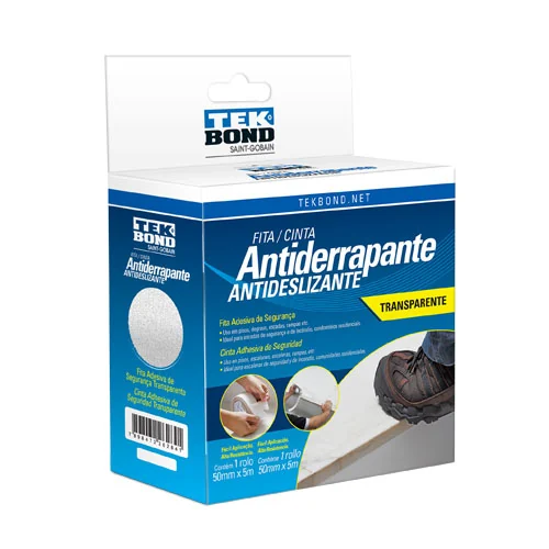 Fita Antiderrapante 50mm com 5 Metros Transparente
