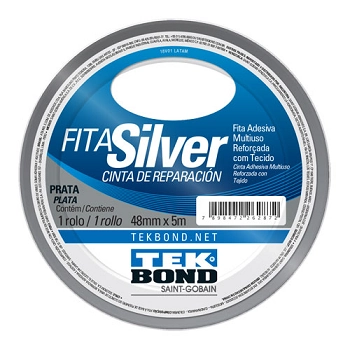 Fita Super Tape Prata 48mmx5mm