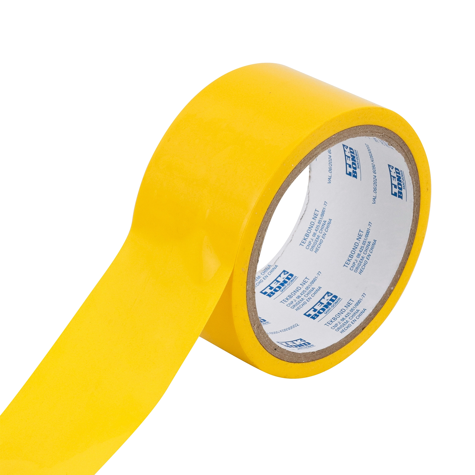 Fita Adesiva para Demarcação 48 mm x 15 m Amarela Tekbond