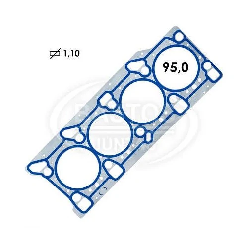 Junta do Cabeçote (1.10mm) CHEVROLET - GM S10/TRAILBLAZER Metal - BASTOS JUNTAS 1215166ML1
