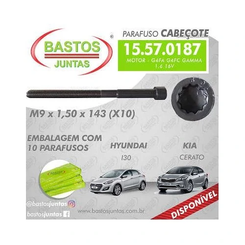 Parafuso do Cabeçote - BASTOS JUNTAS 15570187