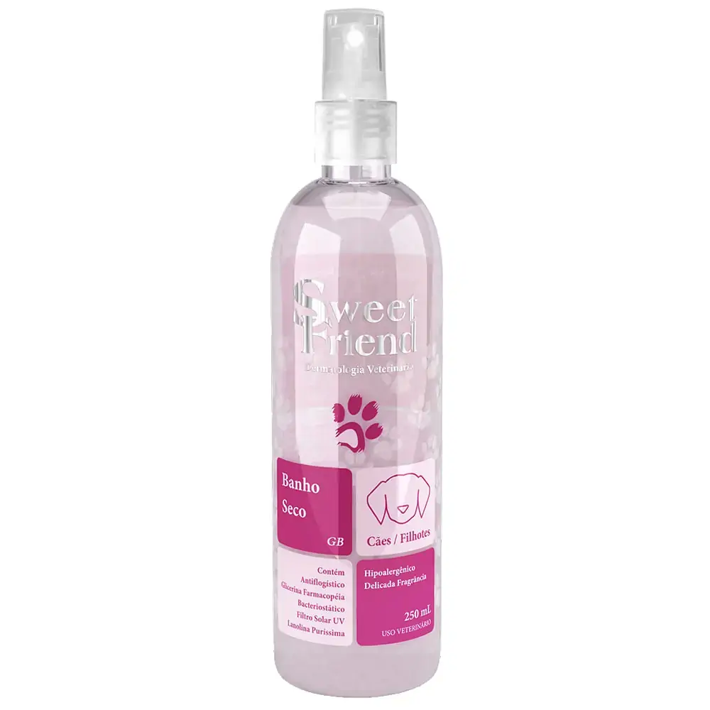 Higienizador Banho Seco Sweet Friend Gb Rosa Spray 240ml