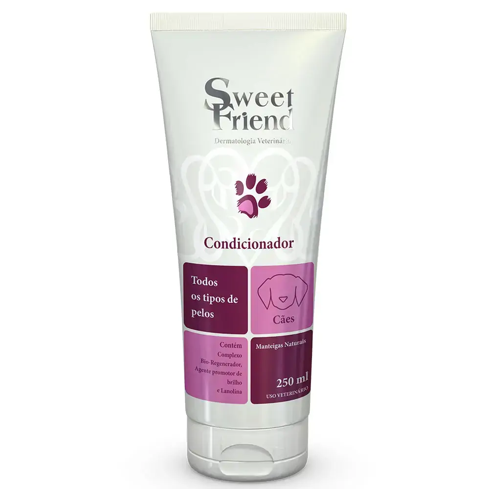 Condicionador Para Cães/gatos Intensive Care Todos Tipos De Pelos Para Cães Sweet Friend 250ml