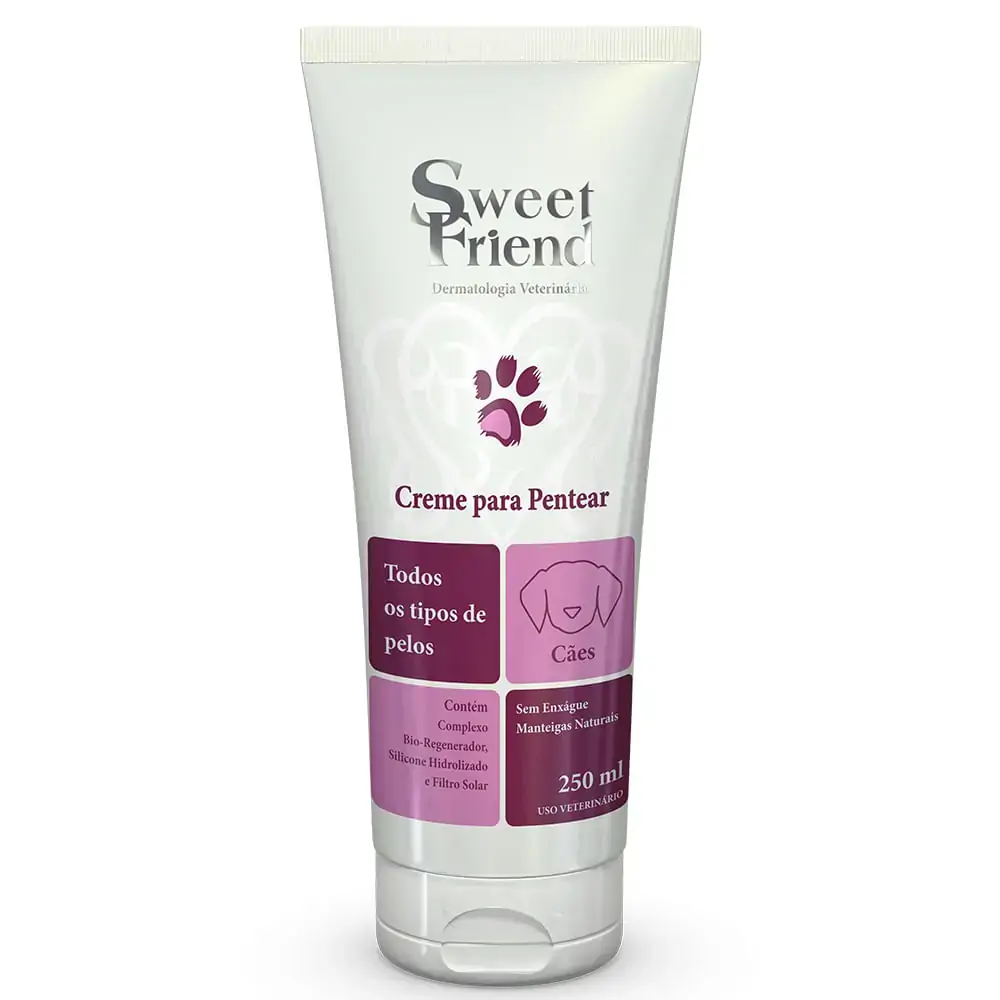Creme De Pentear Veterinário Sweet Friend Para Cães