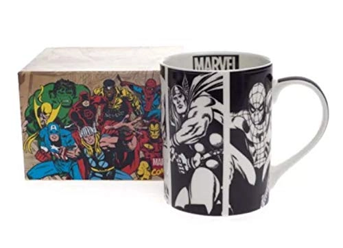 Caneca Zonacriativa Marvel Preta/branca