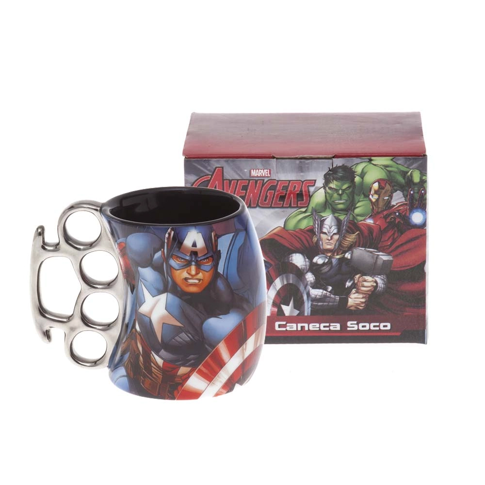 Caneca Zonacriativa Soco Ingles Cap.america
