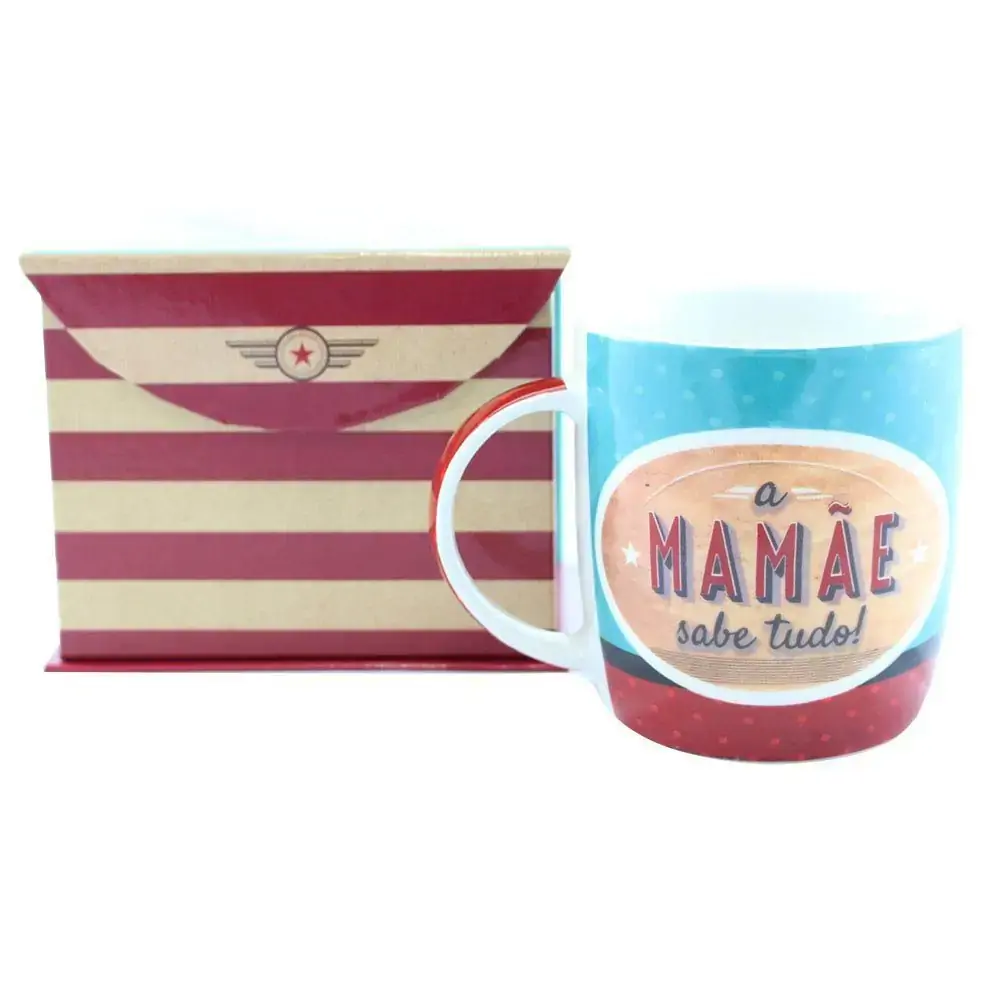 Caneca Porcelana C/ Caixa A Mamae Sabe Tudo Zona Criativa