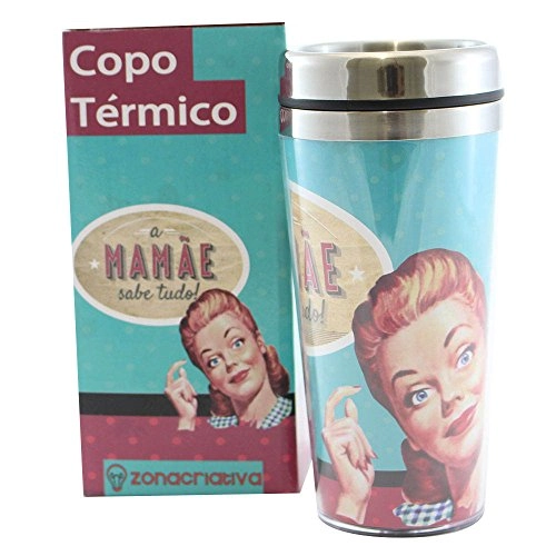 Copo Termico C/ Tampa 450ml Mamae Sabe Tudo 10020530
