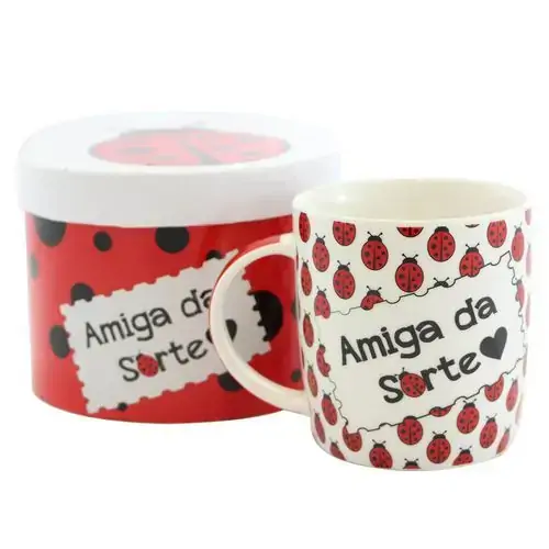 Caneca Bone China 320ml Amiga Da Sorte 10020573