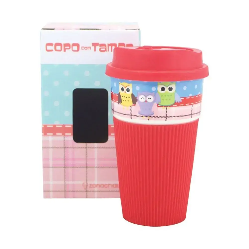 Copo Mega C/tampa Amigas Coruja Cod 10020666 Zona Criativa