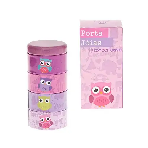 Porta Bijuteria Zonacriativa C/div.pant.coruja
