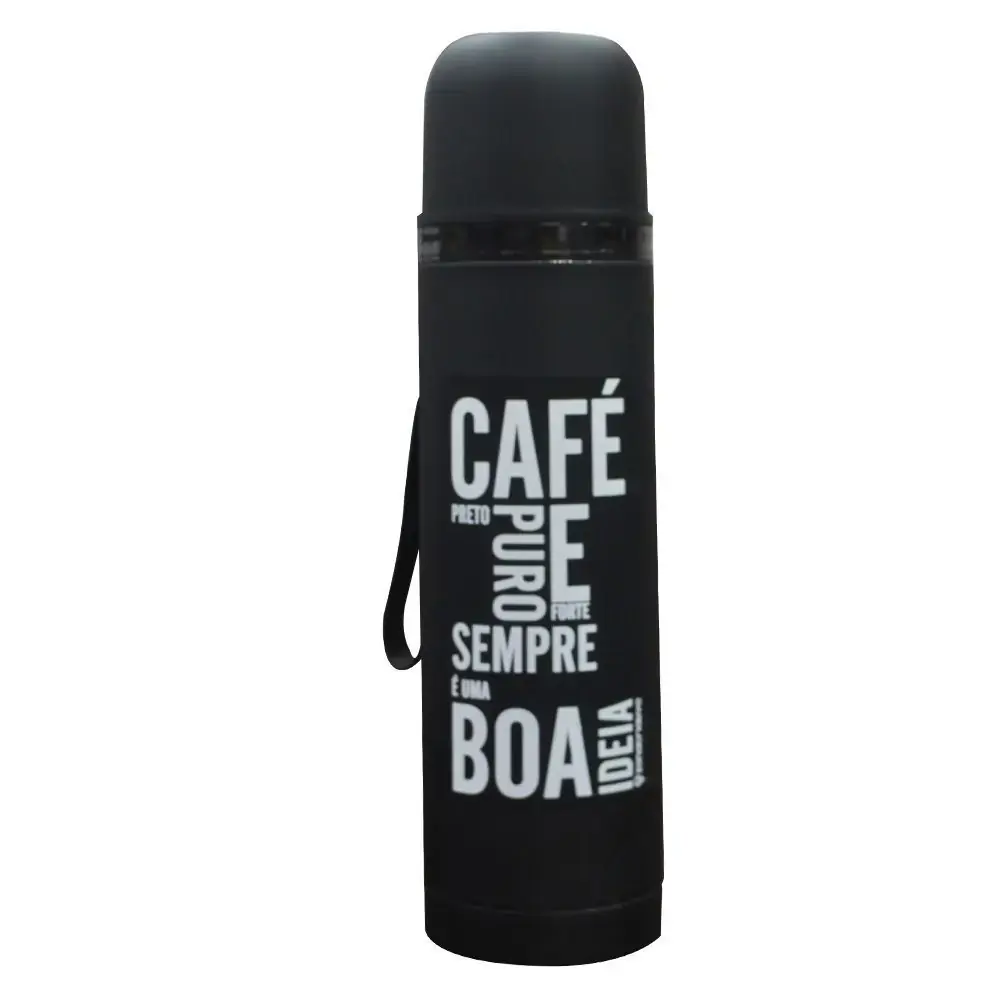 Garrafa Aluminio Zonacriativa Cafe Preto