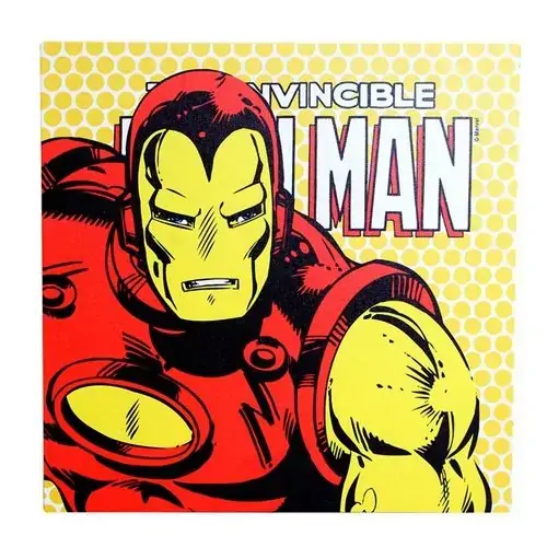 Quadro Zonacriativa 40x40cm Canvas Iron Man