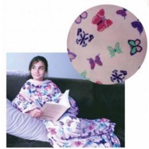 Cobertor Zonacriativa C/mangas Infantil Borboleta