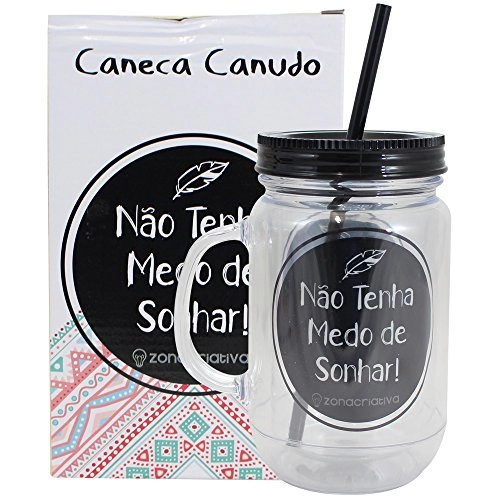 Jarra Canudo Não Tenha Medo 500ml Zonacriativa